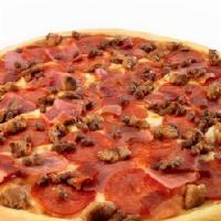 All Meat Pizza · Pepperoni, ham, Italian sausage, beef and bacon.