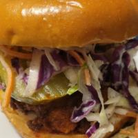 Nashville Hot Chicken Sandwich · This is packed with flavor.  It comes with a Nashville Hot Chicken Fillet, spicy mayo, and c...