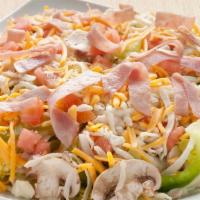 Supreme Salad · Iceberg/Romaine Lettuce Mix, Mushrooms, Onions, Green Peppers, Tomatoes, Mozzarella Cheese, ...