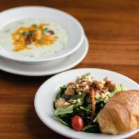 Soup And Salad · Bowl of Baked Potato or Tortilla Soup with your choice of salad.