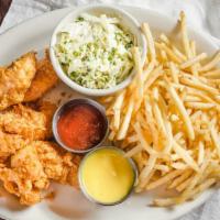 The Original Chicken Tender Platter · Lightly fried chicken tenders served with your choice of two sides. Comes with hickory sauce...
