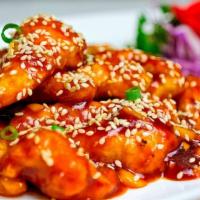 Sesame Chicken · Chunks of deep-fried white meat chicken sauteed in chef's specials sesame sauce.