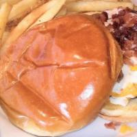Ranch Burger + · Cheddar, buttermilk ranch dressing, and bacon.