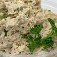 Morse Drive Tuna Salad · Albacore Tuna, hard boiled egg, celery, lemon and cumin dressing.