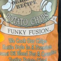 Funky Fusion Kettle Chips · The best of both worlds: BBQ with Salt & Vinegar!