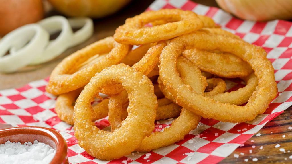 Onion Rings · Deliciously prepared fried and battered onion rings.
