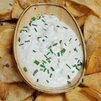 Seasoned Chips & Dip · Haus-fried potato chips, beer cheese dip
