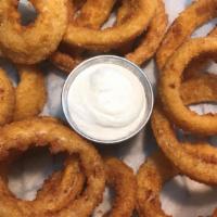 Homestyle Onion Rings · beer battered and deep fried, served with horseradish cream sauce