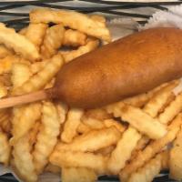 Carnival Corn Dog · with fries