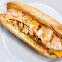 Chicken Sub · Chicken, lettuce, pickles, tomatoes, onions, cheese, Mimi's sauce.