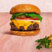 Patty Melt Burger · American beef patty (1/3 lb.) topped with a unique blend of Swiss and American cheese with g...