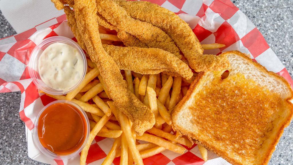 Fried Catfish Basket · 1/2 Pound, French fries, Texas toast.