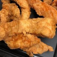 Chicken Tenders · (6 pieces) made in-house, and choice of BBQ, ranch or honey mustard.