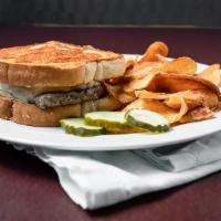 Steak Sandwich · Five oz. top sirloin steak grilled with sautéed onions. Served on a grilled Rotella’s hoagie...