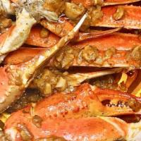 Snow Crab Legs (1 Cluster) · 1 cluster of snow crab with your choice of sauce and spice level. (Market Pricing)