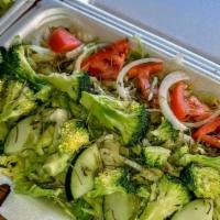 Fresh Salads · Lettuce, Tomatoes, onions, cucumbers, cheese and broccoli
Add meat for a 2.00