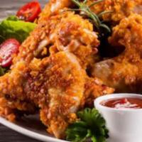 Southern Fried Chicken Tenders · Served with French fries, house-made creamy coleslaw and your choice of bourbon honey mustar...