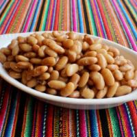 Canario Beans · Not vegetarian. Creamy white beans.