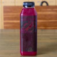 Heart Beat · Carrot, beet, pineapple, lime, agave almond extract.