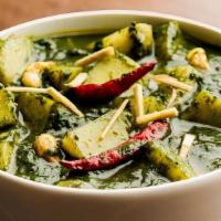 Vegetable Saag · Mixed fresh vegetables prepared with seasoned spinach.