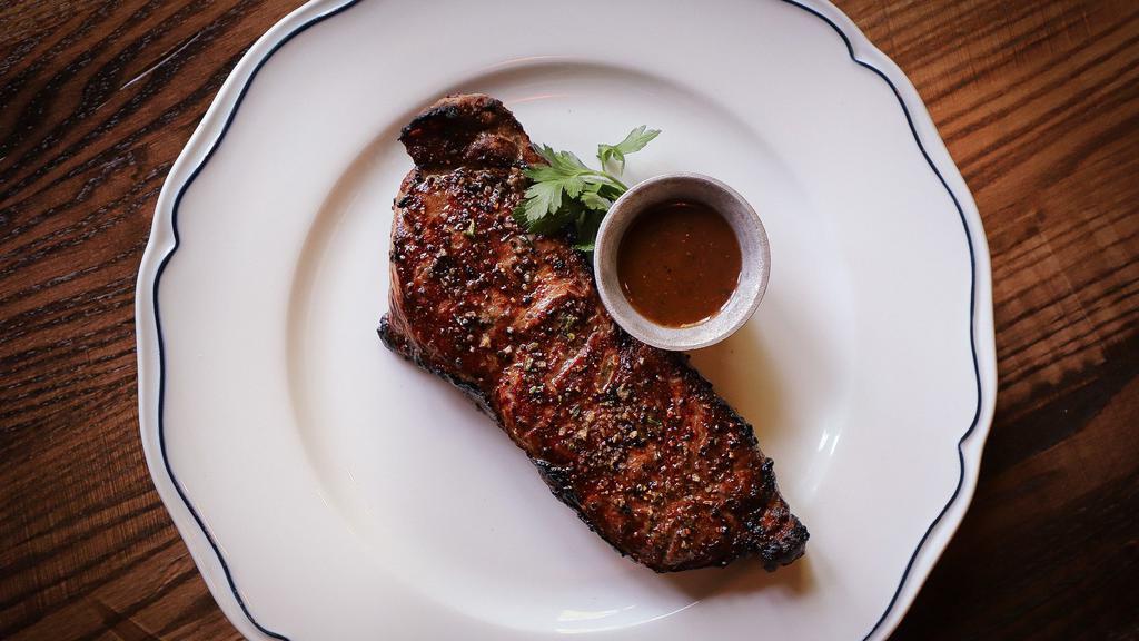 Prime New York Strip · 14oz. New York Strip. All steaks are seasoned with a house blend seasoning + served with signature steak sauce