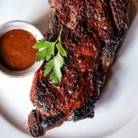 Prime Delmonico Ribeye · 16oz Prime Ribeye. All steaks are seasoned with a house blend seasoning + served with signat...