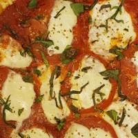 Margherita · fresh mozzarella, tomato and basil.