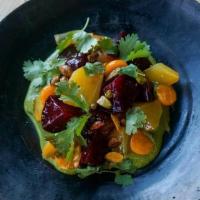 Squash Salad · spinach, chèvre, brown butter vin, hazelnuts, squash mole