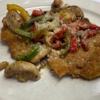 Veal Siciliano  · Tender breaded veal sliced pan fried