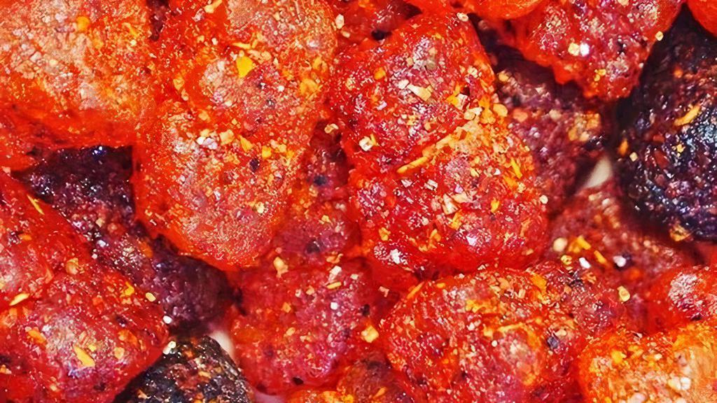 Chamoy Coated Gummies · Chamoy-coated gummy bears, sweet,spicy & sour.