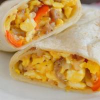 Egg Cheese Burrito · Seasoning Egg Cheese Wrapped With Very Soft Taco.