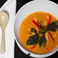 Panang Curry · Strong flavor rich creamy Thai Panang curry paste cooked with coconut milk and a choice of m...