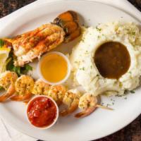 Seafood Combo · Shrimp, squid, scallop, imitation crab with broccoli, carrot, peapod, baby corn and water ch...