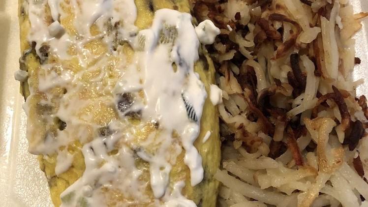 Gyros & Feta Omelette · As authentic as they come! Stuffed with top-quality feta cheese and authentic gyros meat.