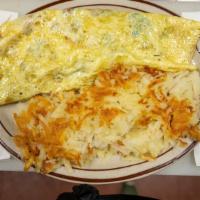 Western Omelet · Ham, green peppers, onions and American cheese.