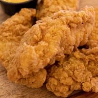 Chicken Tenders · Served with bbq or honey mustard.