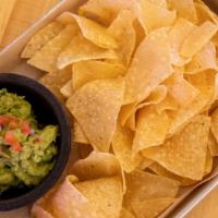 Chips & Guacamole · Guacamole served with house fried tortilla chips.