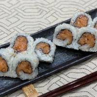 Salmon Roll · Raw salmon, poke sauce, sesame seeds. Handmade to order with filling (signature soy sauce ge...