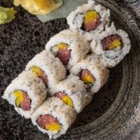 Torotaku Roll · Gluten-free. Raw ahi tuna, pickled daikon radish. Handmade to order with filling (signature ...