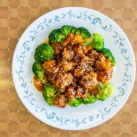 Sesame Chicken  · Served with egg roll