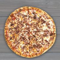 Bexley Honey Bacon Pizza · Made with our red sauce, cheese blend, a hearty amount of bacon, delicious garlic butter cru...