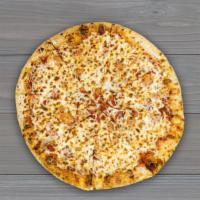 Cheese Pizza · Our special red pizza sauce with a cheese blend and a garlic butter crust.