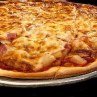 Hawaiian Pizza · BBQ sauce, ham, and pineapple on thin crust
