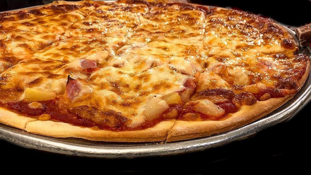 Hawaiian Pizza · BBQ sauce, ham, and pineapple on thin crust