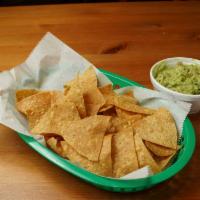Guacamole And Chips · Delicious homemade Guac with fresh tortilla chips.