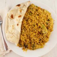 Vegetable Biriyani · Mixed vegetables cooked with basmati rice along with fragrant whole spices and herbs. (Vegan)