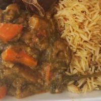Legume Spinach/ W Meat  · legume with rice