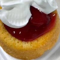 Strawberry Shortcake  · One strawberry shortcake with whipped cream