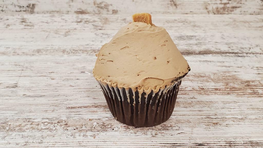 Salted Caramel · Chocolate cake topped with caramel buttercream icing.