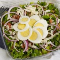 Garden Salad With Egg Slice · Add-ons: Steak, Chicken for an additional charge. Dressings: Ranch, French, Caesar, Honey Mu...